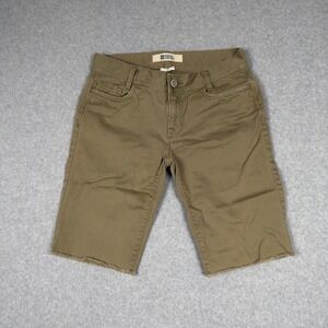 Gap Original Low Rise Bermuda Shorts Khaki Raw Hem Size 4R Y2K Streetwear Casual
